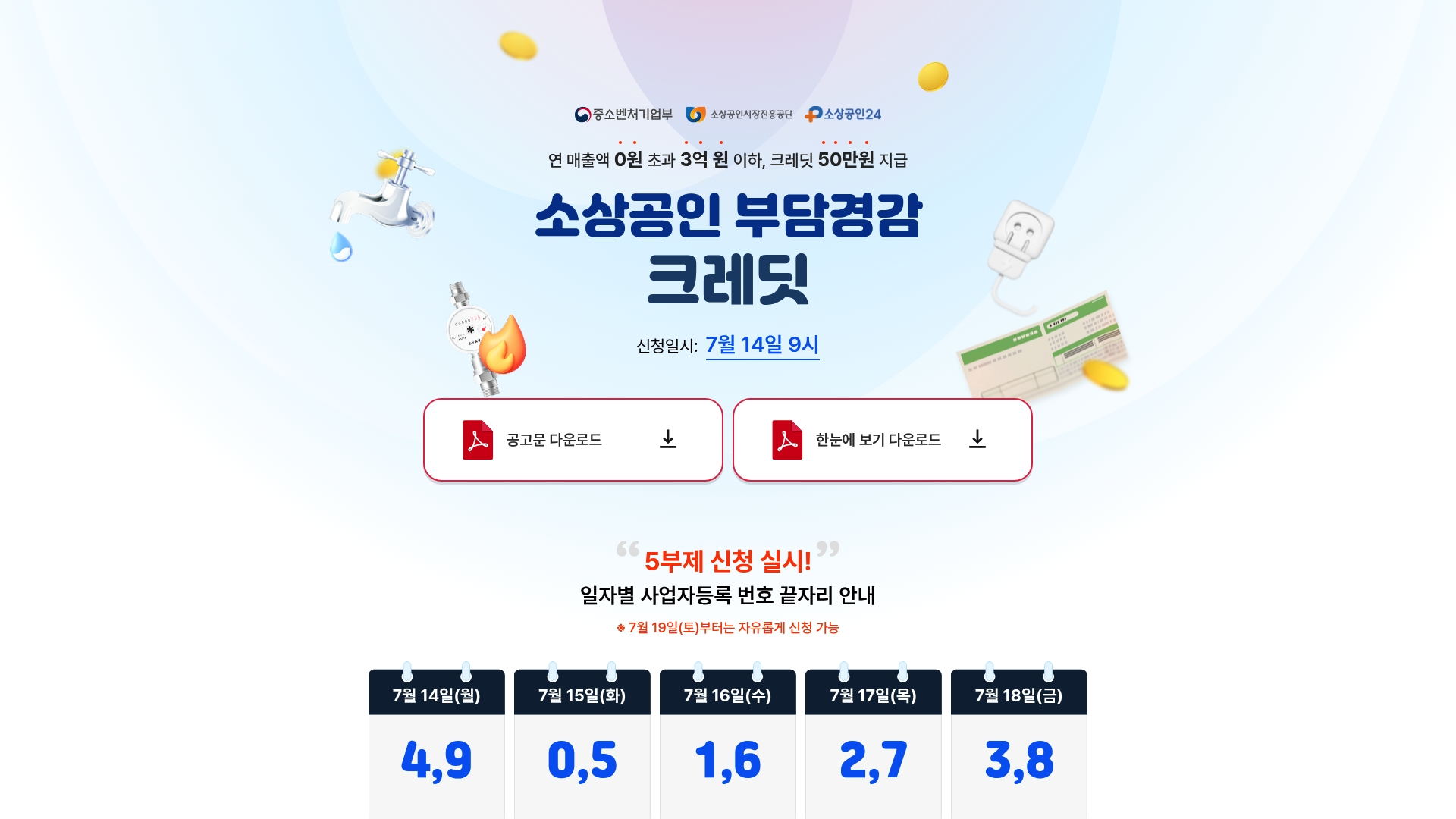소상공인 부담경감 크레딧 신청