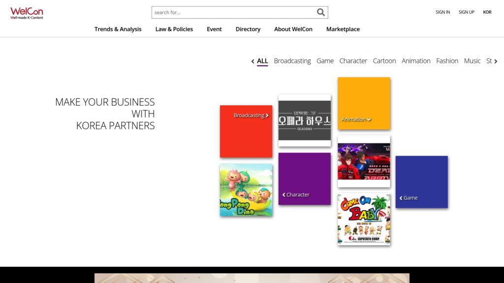 콘텐츠수출 마케팅 플랫폼 홈페이지 바로가기 21 콘텐츠수출 마케팅 플랫폼